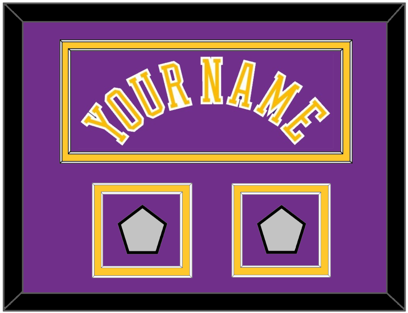 Los Angeles Name & 2 Champions Patches - Road Purple (1978-1997) - Signature Tier 3