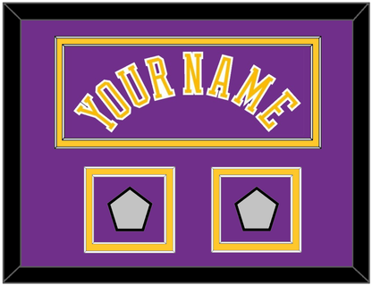 Los Angeles Name & 2 Champions Patches - Road Purple (1978-1997) - Signature Tier 3