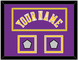 Los Angeles Name & 2 Champions Patches - Road Purple (1978-1997) - Double Mat 3