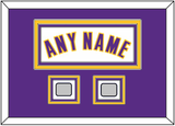 Los Angeles Name & 2 Trophy Patches - Alternate White (2002-2018) - Triple Mat 3