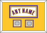 Los Angeles Name & 2 Trophy Patches - Alternate White (2002-2018) - Triple Mat 5