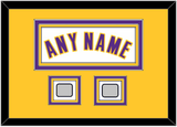 Los Angeles Name & 2 Trophy Patches - Alternate White (2002-2018) - Triple Mat 5
