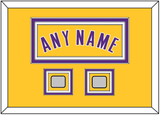 Los Angeles Name & 2 Finals Patches - Home Yellow (1999-2018) - Triple Mat 3