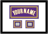 Los Angeles Name & 2 Finals Patches - Road Purple (1999-2004) - Triple Mat 1