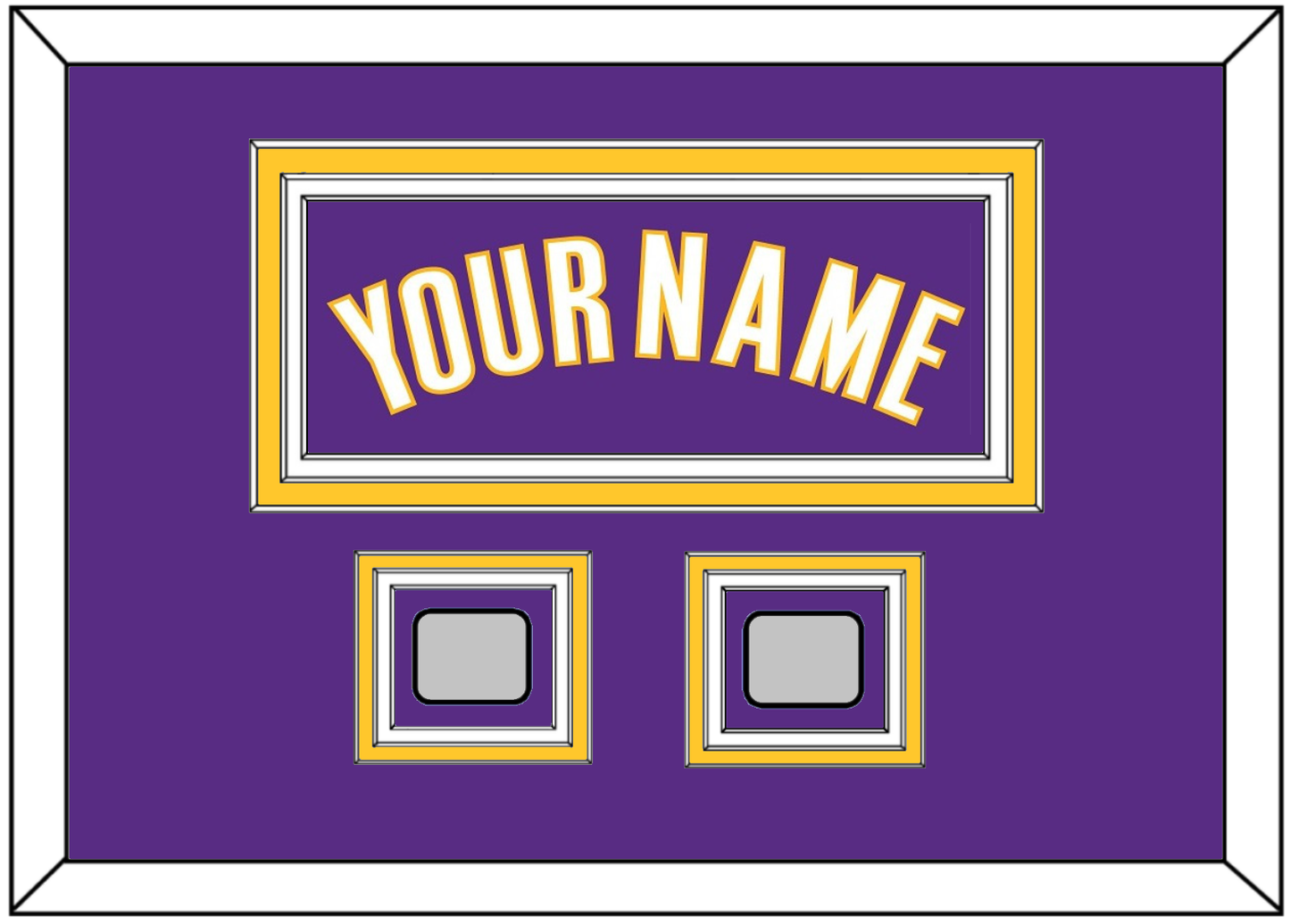 Los Angeles Name & 2 Champions Patches - Road Purple (1999-2004) - Premier Tier 3