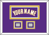 Los Angeles Name & 2 Finals Patches - Road Purple (1999-2004) - Triple Mat 3