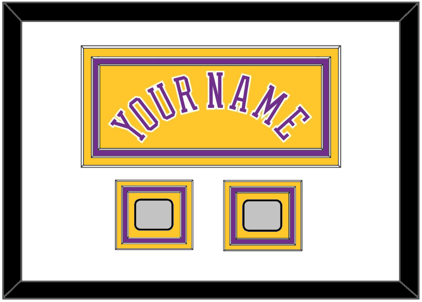Los Angeles Name & 2 Trophy Patches - Home Yellow (1978-1997) - Premier Tier 1