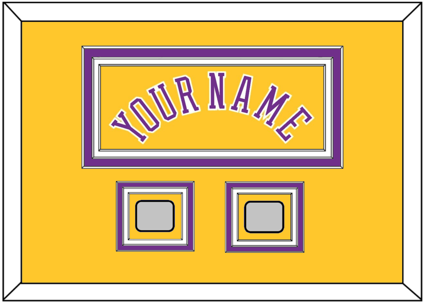 Los Angeles Name & 2 Trophy Patches - Home Yellow (1978-1997) - Premier Tier 3