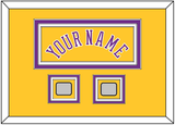 Los Angeles Name & 2 Champions Patches - Home Yellow (1978-1997) - Triple Mat 3