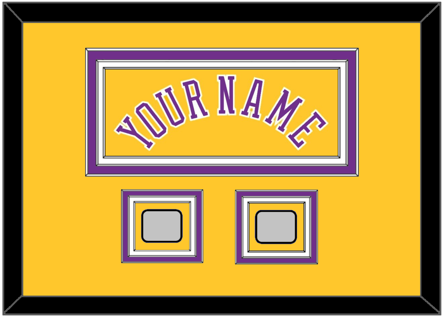 Los Angeles Name & 2 Trophy Patches - Home Yellow (1978-1997) - Premier Tier 3