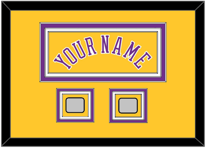 Los Angeles Name & 2 Trophy Patches - Home Yellow (1978-1997) - Premier Tier 3