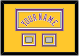 Los Angeles Name & 2 Trophy Patches - Home Yellow (1978-1997) - Triple Mat 3