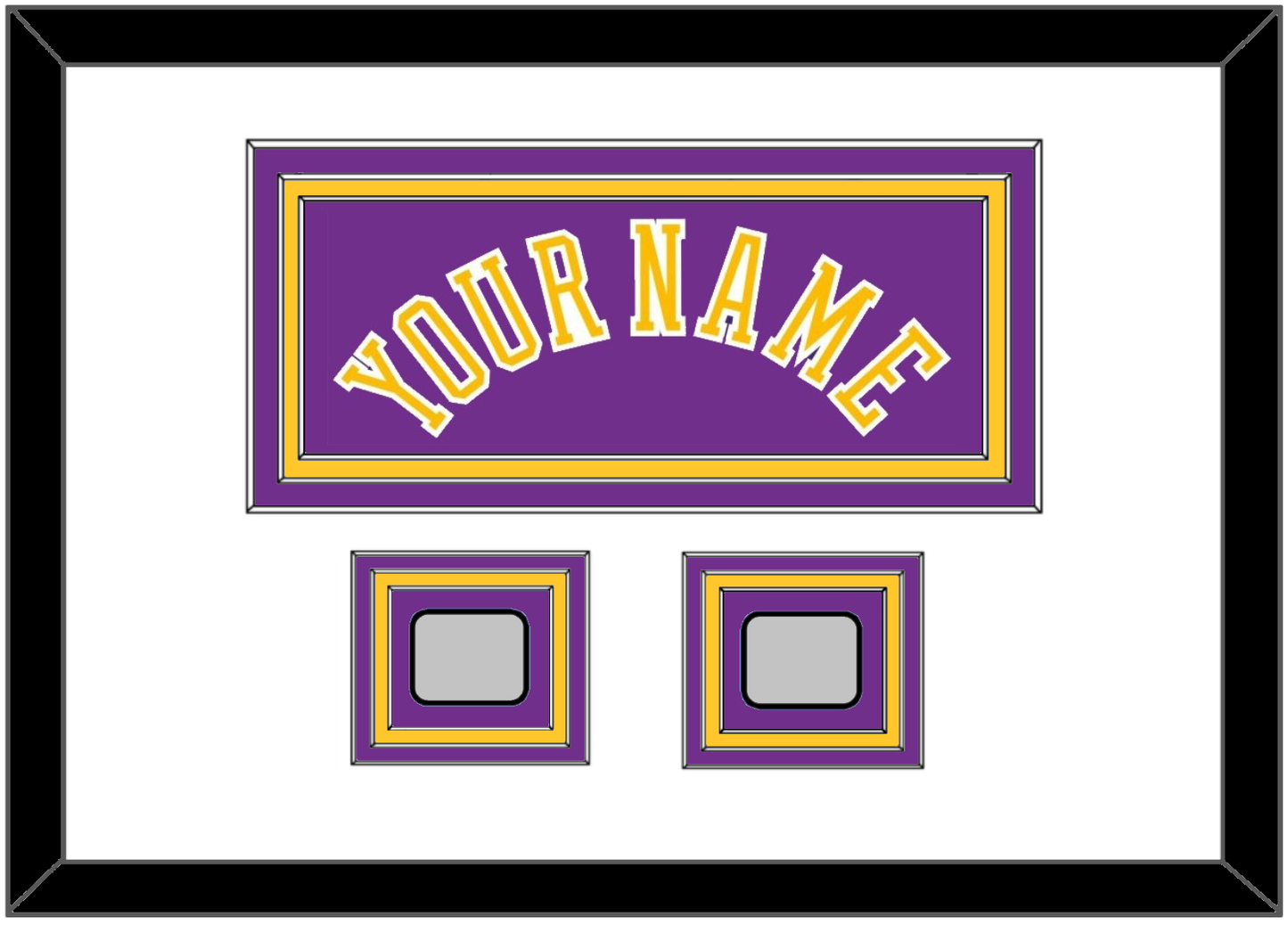 Los Angeles Name & 2 Champions Patches - Road Purple (1978-1997) - Premier Tier 1