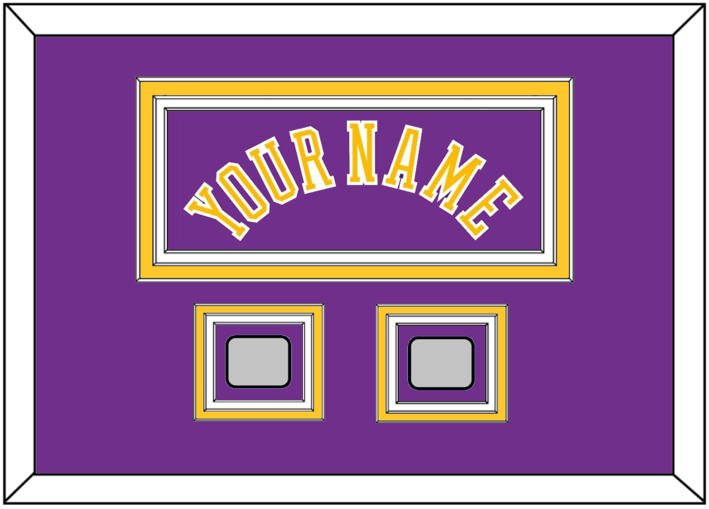 Los Angeles Name & 2 Champions Patches - Road Purple (1978-1997) - Premier Tier 3