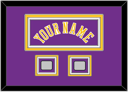Los Angeles Name & 2 Champions Patches - Road Purple (1978-1997) - Premier Tier 3