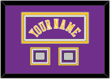 Los Angeles Name & 2 Trophy Patches - Road Purple (1978-1997) - Triple Mat 3
