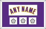 Los Angeles Name & 3 Trophy Patches - Alternate White (2002-2018) - Single Mat 1