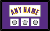 Los Angeles Name & 3 Trophy Patches - Alternate White (2002-2018) - Single Mat 1
