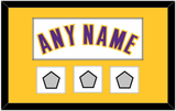 Los Angeles Name & 3 Trophy Patches - Alternate White (2002-2018) - Single Mat 2