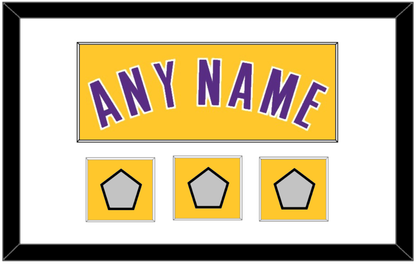 Los Angeles Name & 3 Finals Patches - Home Yellow (1999-2018) - Essential Tier 1
