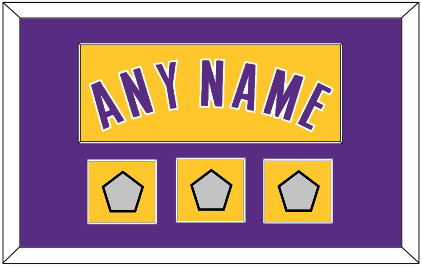 Los Angeles Name & 3 Finals Patches - Home Yellow (1999-2018) - Essential Tier 2