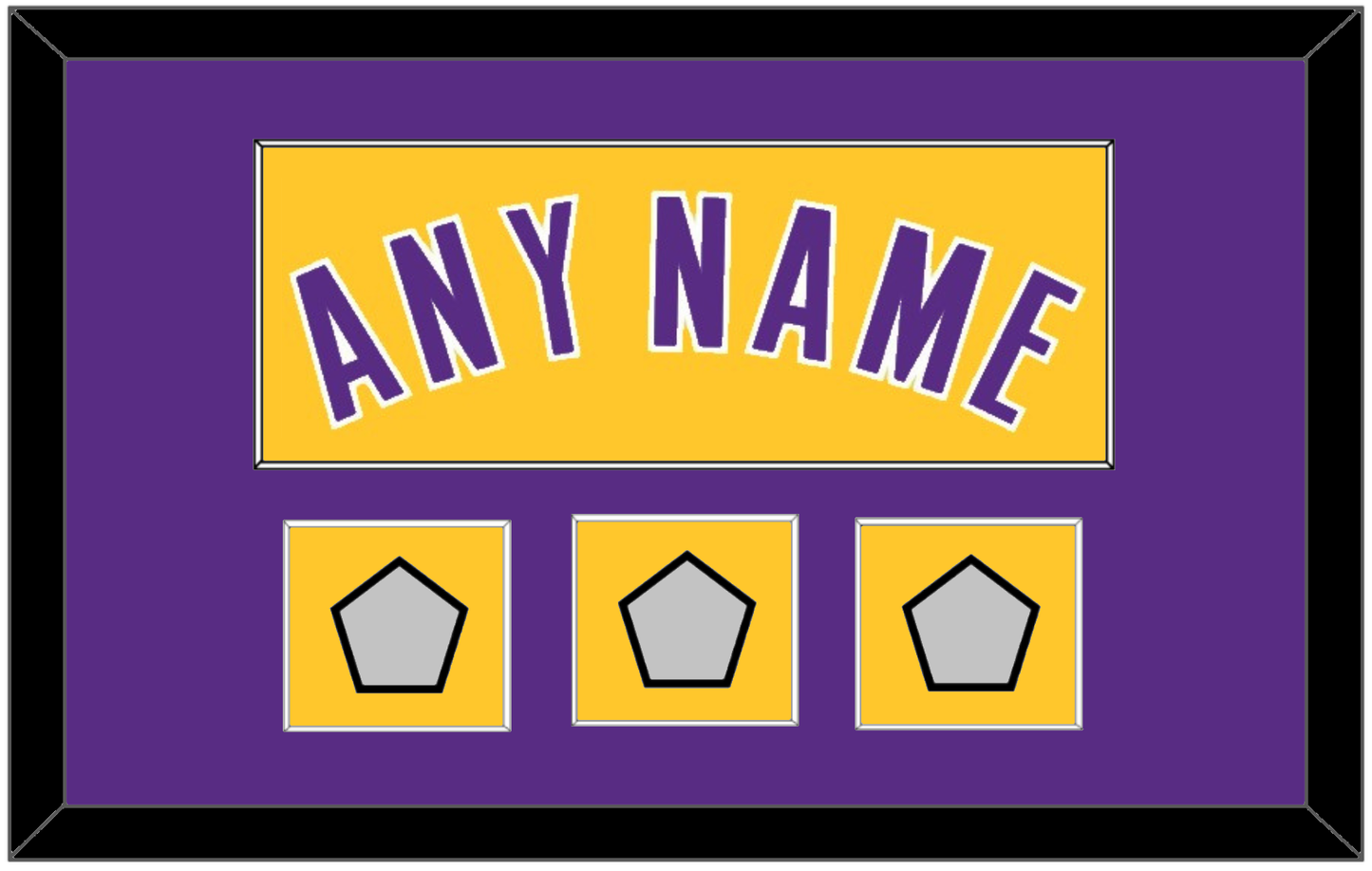 Los Angeles Name & 3 Finals Patches - Home Yellow (1999-2018) - Essential Tier 2