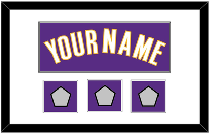 Los Angeles Name & 3 Finals Patches - Road Purple (1999-2004) - Essential Tier 1