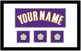 Los Angeles Name & 3 Trophy Patches - Road Purple (1999-2004) - Single Mat 1