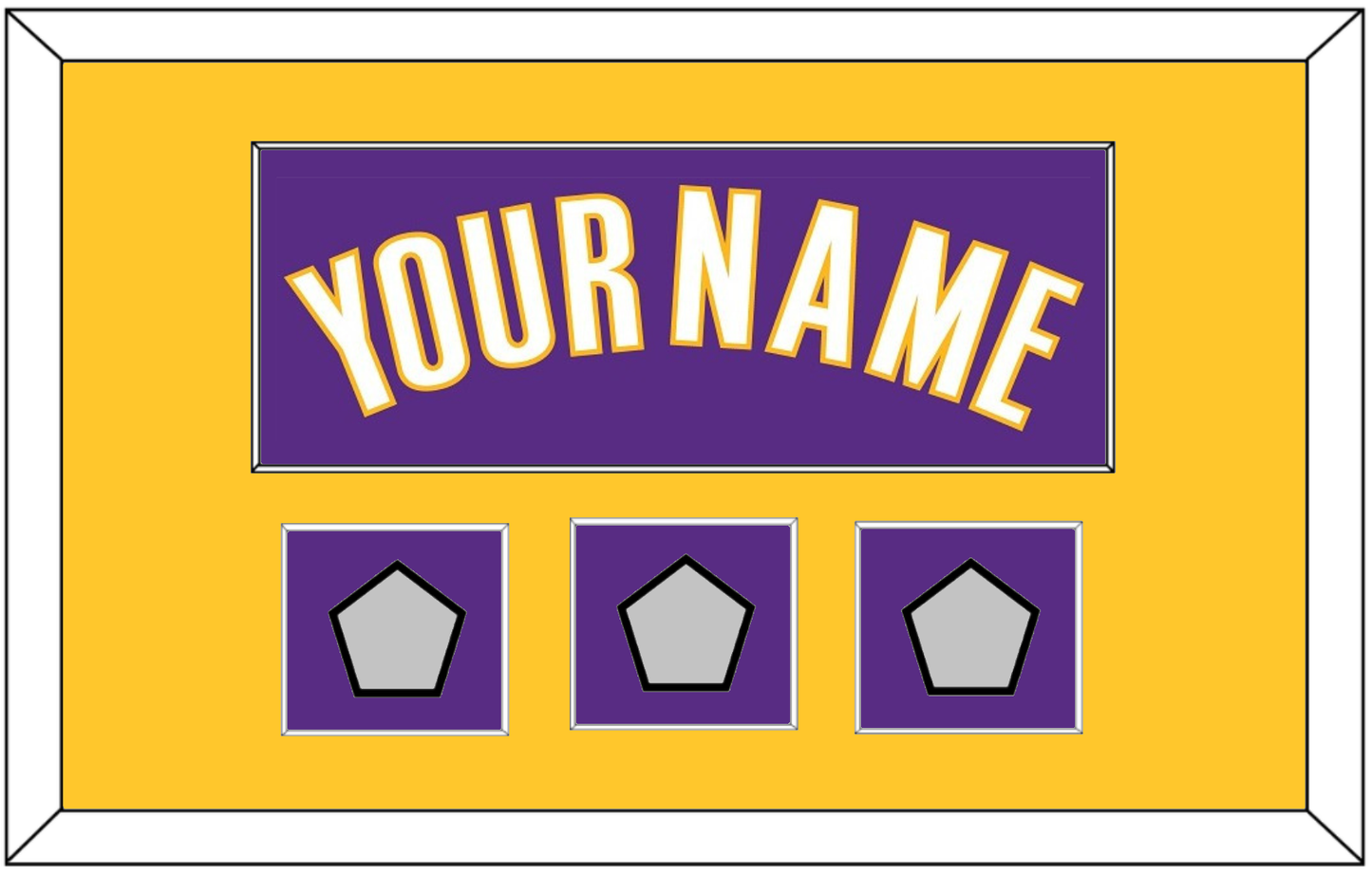 Los Angeles Name & 3 Finals Patches - Road Purple (1999-2004) - Essential Tier 2