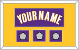 Los Angeles Name & 3 Finals Patches - Road Purple (1999-2004) - Single Mat 2