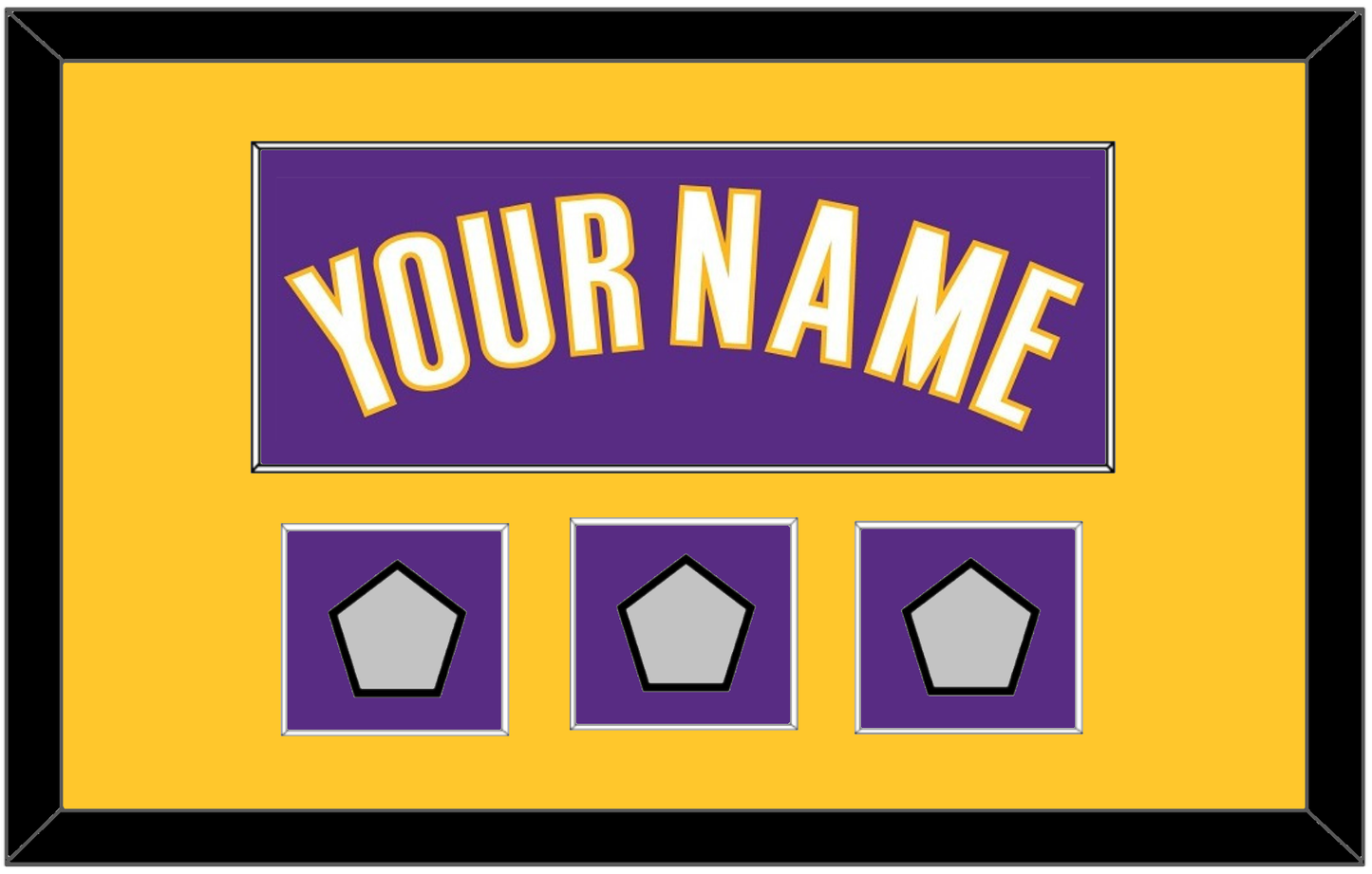 Los Angeles Name & 3 Finals Patches - Road Purple (1999-2004) - Essential Tier 2