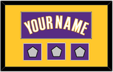 Los Angeles Name & 3 Finals Patches - Road Purple (1999-2004) - Single Mat 2