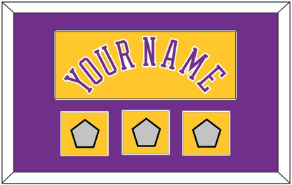 Los Angeles Name & 3 Champions Patches - Home Yellow (1978-1997) - Essential Tier 2
