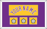 Los Angeles Name & 3 Champions Patches - Home Yellow (1978-1997) - Single Mat 2