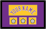 Los Angeles Name & 3 Trophy Patches - Home Yellow (1978-1997) - Single Mat 2
