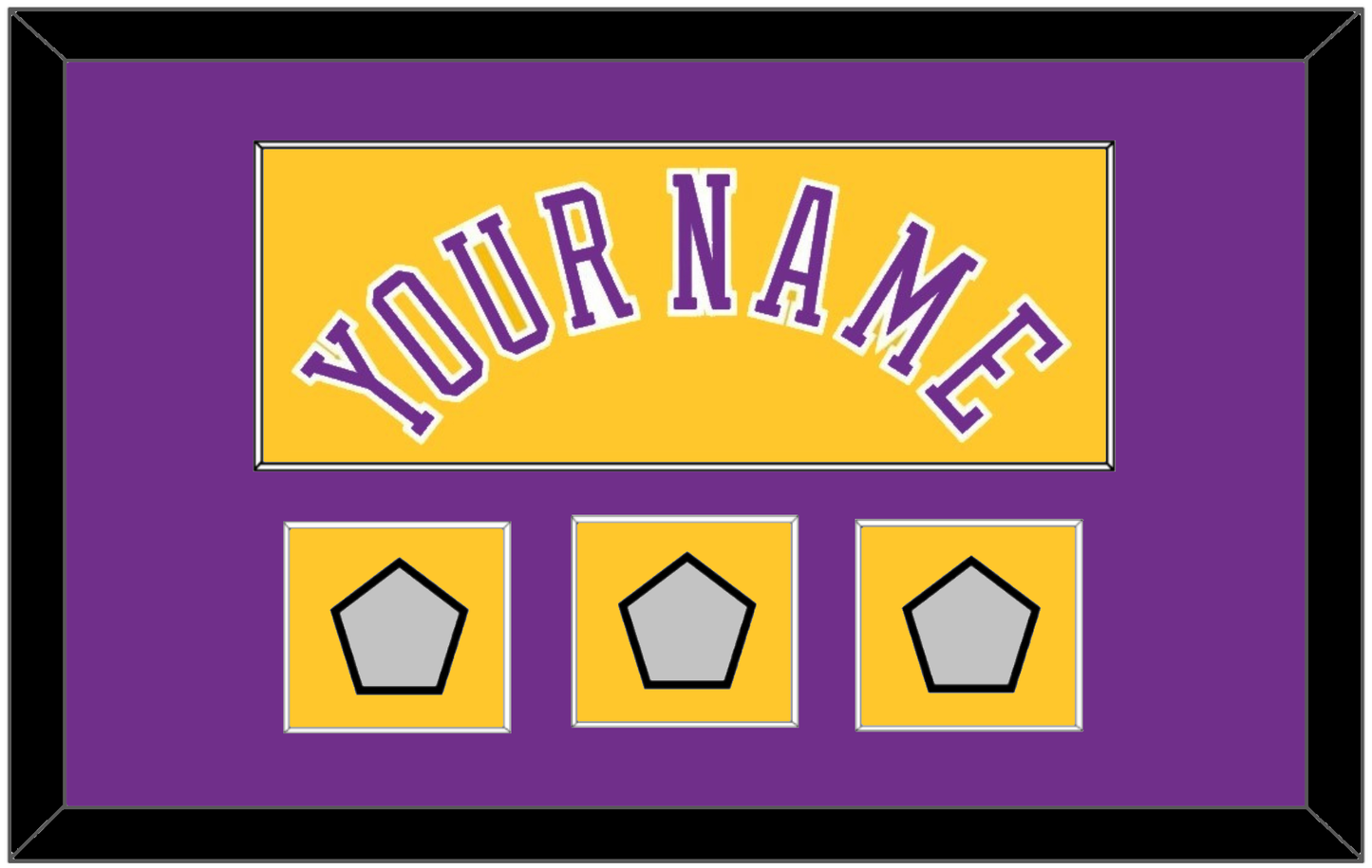 Los Angeles Name & 3 Champions Patches - Home Yellow (1978-1997) - Essential Tier 2