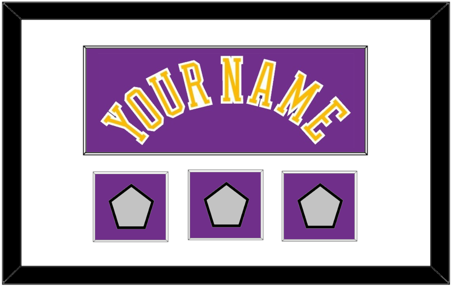 Los Angeles Name & 3 Trophy Patches - Road Purple (1978-1997) - Essential Tier 1