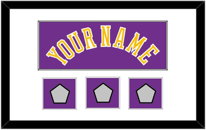 Los Angeles Name & 3 Trophy Patches - Road Purple (1978-1997) - Essential Tier 1