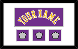 Los Angeles Name & 3 Champions Patches - Road Purple (1978-1997) - Single Mat 1
