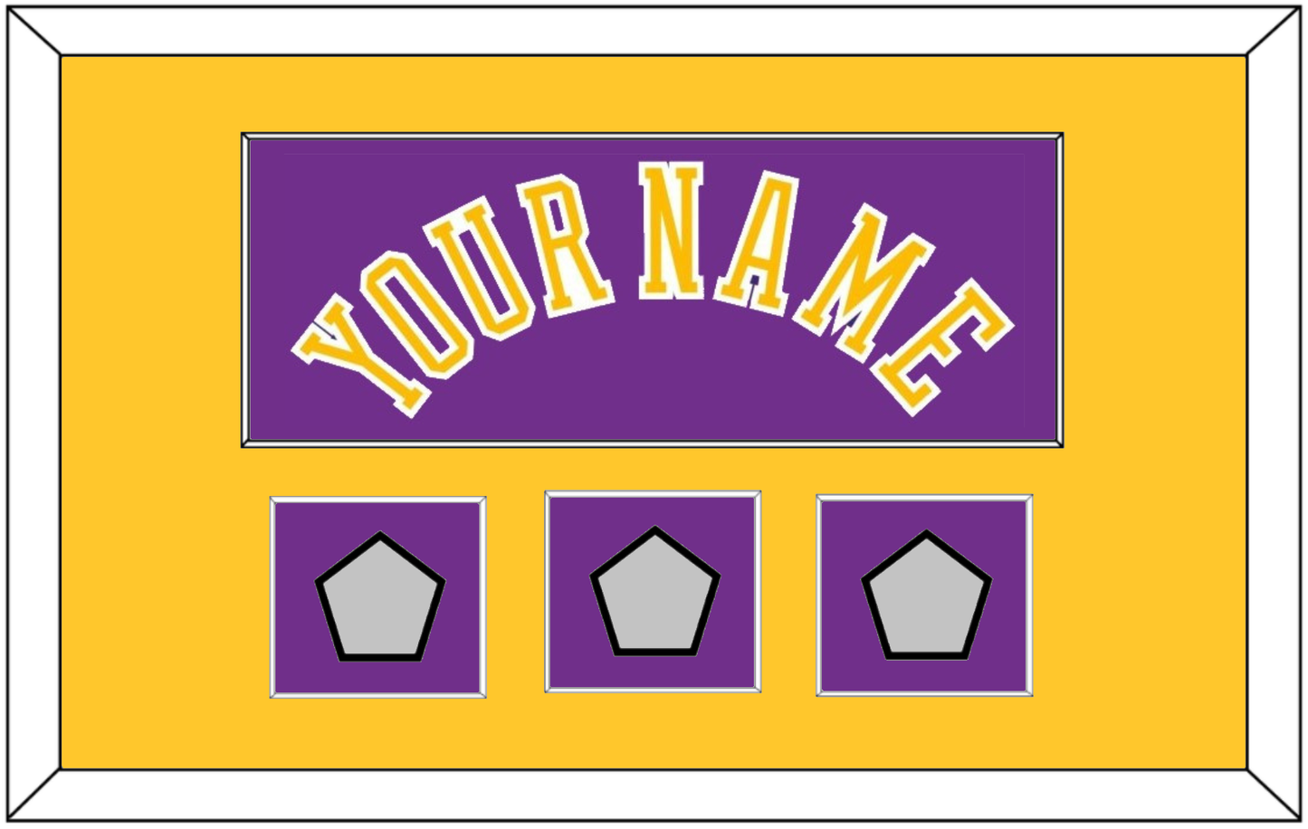 Los Angeles Name & 3 Trophy Patches - Road Purple (1978-1997) - Essential Tier 2