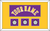 Los Angeles Name & 3 Trophy Patches - Road Purple (1978-1997) - Single Mat 2