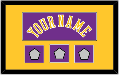 Los Angeles Name & 3 Trophy Patches - Road Purple (1978-1997) - Essential Tier 2