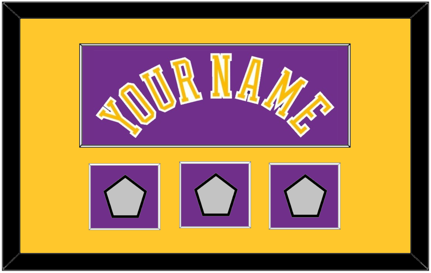 Los Angeles Name & 3 Champions Patches - Road Purple (1978-1997) - Essential Tier 2