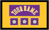 Los Angeles Name & 3 Trophy Patches - Road Purple (1978-1997) - Single Mat 2