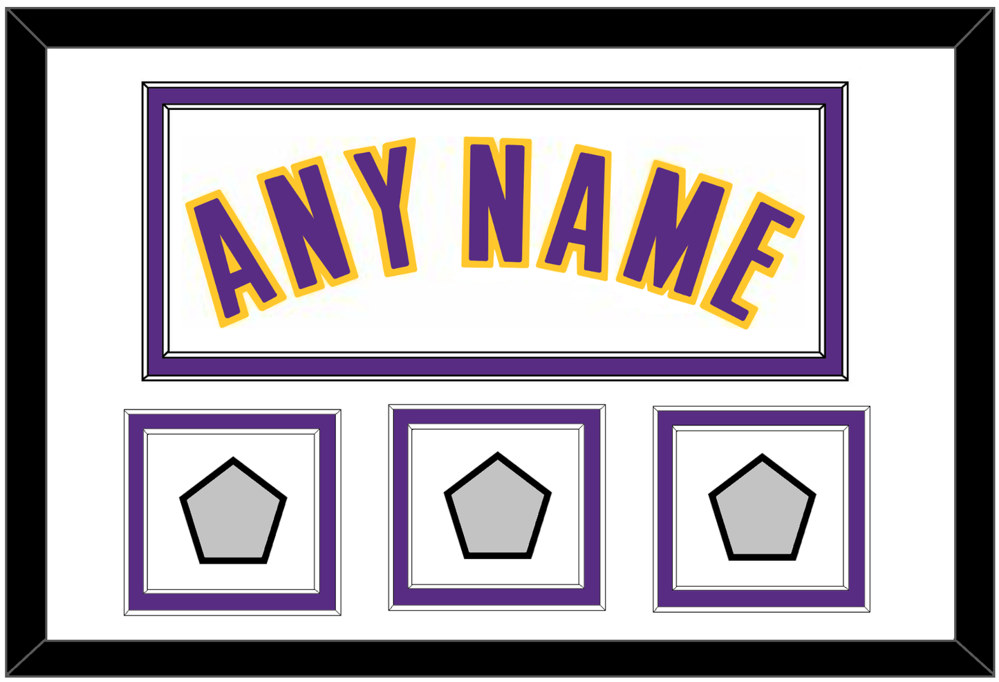 Los Angeles Name & 3 Trophy Patches - Alternate White (2002-2018) - Signature Tier 1