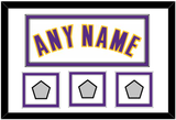 Los Angeles Name & 3 Trophy Patches - Alternate White (2002-2018) - Double Mat 1