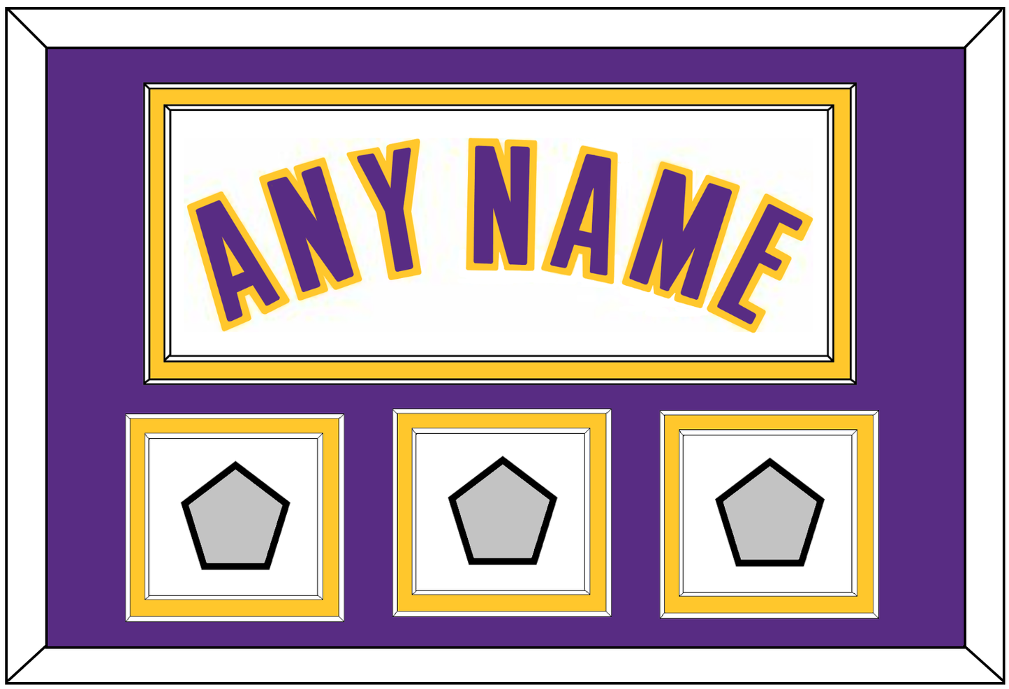 Los Angeles Name & 3 Finals Patches - Alternate White (2002-2018) - Signature Tier 3