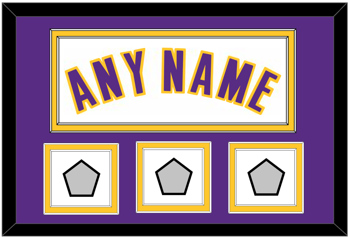 Los Angeles Name & 3 Finals Patches - Alternate White (2002-2018) - Signature Tier 3
