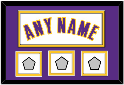 Los Angeles Name & 3 Finals Patches - Alternate White (2002-2018) - Signature Tier 3