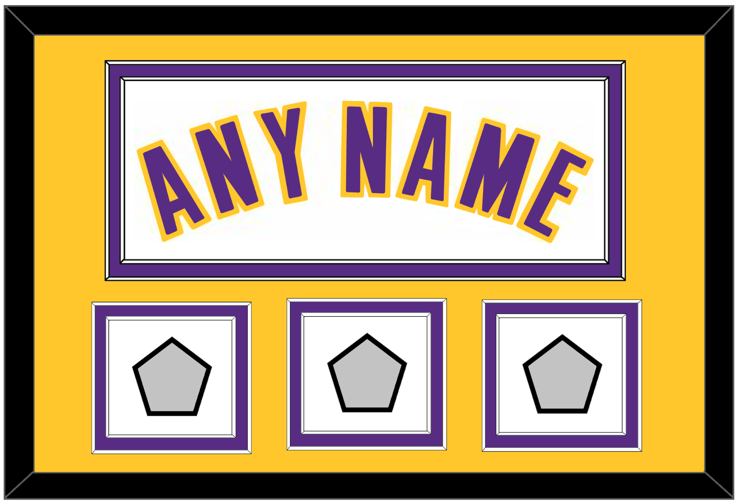 Los Angeles Name & 3 Finals Patches - Alternate White (2002-2018) - Signature Tier 4